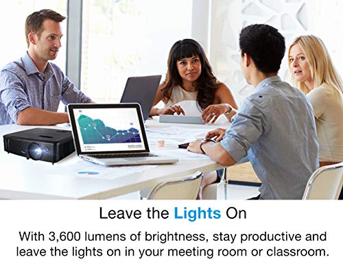 Optoma DH351 1080p Full HD Office & Education Projector for Meeting Rooms and Classrooms | Bright 3,600 Lumens for Lights-on Viewing | HDMI Connectivity | Up to 15,000-hr Lamp Life