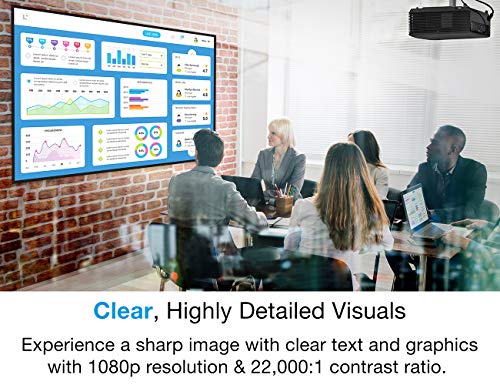 Optoma DH351 1080p Full HD Office & Education Projector for Meeting Rooms and Classrooms | Bright 3,600 Lumens for Lights-on Viewing | HDMI Connectivity | Up to 15,000-hr Lamp Life