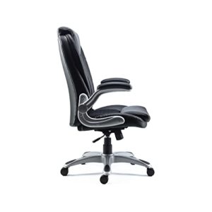 Staples Sorina Bonded Leather Chair (Black, Sold as 1 Each) - Adjustable Office Chair with Plush Padding, Provides Lumbar, Arm and Head Support, Perfect Desk Chair for the Modern Office