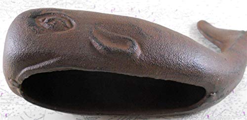 Large Cast Iron Whale Figure - Nautical Whale Doorstop