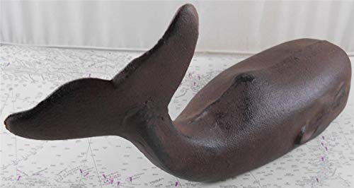 Large Cast Iron Whale Figure - Nautical Whale Doorstop