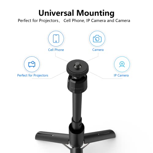 WEWATCH V50 5G WiFi Projector 1080P with Blutooth (Gray), PS101 Adjustable Height Table Projector Tripod Stand