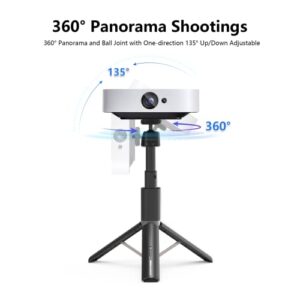 WEWATCH V50 5G WiFi Projector 1080P with Blutooth (Gray), PS101 Adjustable Height Table Projector Tripod Stand