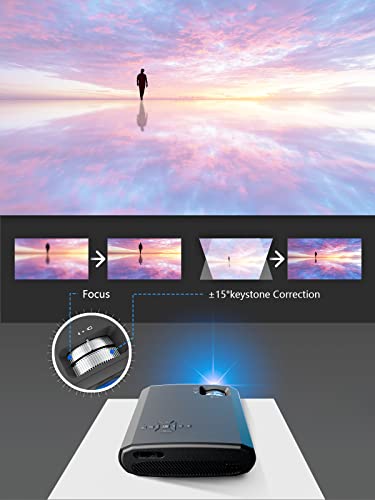 WEWATCH V50 5G WiFi Projector 1080P with Blutooth (Gray), PS101 Adjustable Height Table Projector Tripod Stand