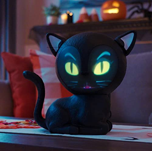 ANIMAT3D Eek The Cat Talking Animated Black Cat with Built in Projector & Speaker Plug'n Play