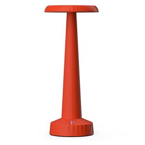 yht cordless table lamps, led portable desk lamp 5000mah usb rechargeable battery powered table dining light dimmable 2 level dimmable indoor outdoor restaurant bar cafe patio-red