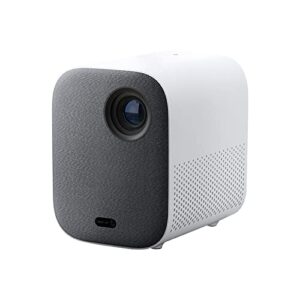 xiaomi mi smart home compact projector, android tv compatible with remote control, screen size 60″-120″, 1080p full hd, hdr10 decoding, 500 ansi lumen, with dolby audio decoding