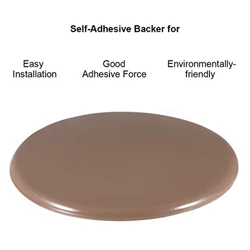 uxcell 80mm Wall Protectors Self Adhesive Door Handle Bumper Guard Stopper Silicone Stop Brown 2pcs