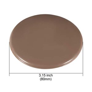 uxcell 80mm Wall Protectors Self Adhesive Door Handle Bumper Guard Stopper Silicone Stop Brown 2pcs