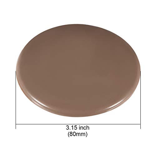 uxcell 80mm Wall Protectors Self Adhesive Door Handle Bumper Guard Stopper Silicone Stop Brown 2pcs