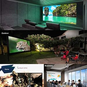 Gzunelic 8000 Lumens Native 1080p Projector Built in HiFi Speakers LED LCD HD Video proyector with HDMI USB AV VGA Audio Interfaces Ideal for Home Theater