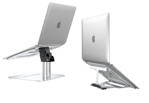 Laptop Stand for Desk,2 in 1,Multi-Angle Stand with Unique Structure Design,More Stability, Adjustable Notebook Stand for Laptop up to 17 inches,Compatible for MacBook Pro/Air, Surface Laptop, etc.