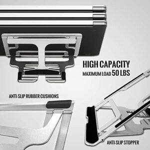 Laptop Stand for Desk,2 in 1,Multi-Angle Stand with Unique Structure Design,More Stability, Adjustable Notebook Stand for Laptop up to 17 inches,Compatible for MacBook Pro/Air, Surface Laptop, etc.