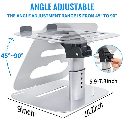 Laptop Stand for Desk,2 in 1,Multi-Angle Stand with Unique Structure Design,More Stability, Adjustable Notebook Stand for Laptop up to 17 inches,Compatible for MacBook Pro/Air, Surface Laptop, etc.