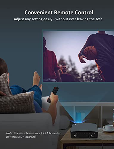 NexiGo [2 Pack] Native 1080P Projector, 5G Wi-Fi, 5G Wi-Fi, Outdoor Movie Projector, Bluetooth 5.1, Dolby_Sound Support, Compatible w/TV Stick, iPhone, Android, Laptop, Console