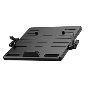 eurpmask laptop tray for monitor vesa mount,laptop holder mount tray fits 75×75mm vesa mounting holes,with side clamp and vented notebook tray,for laptop11”to 15.6”,15.43lbs capacity (tray only)