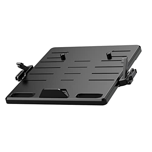 EURPMASK Laptop Tray for Monitor VESA Mount,Laptop Holder Mount Tray Fits 75×75mm VESA Mounting Holes,with Side Clamp and Vented Notebook Tray,for Laptop11''to 15.6'',15.43lbs Capacity (Tray Only)