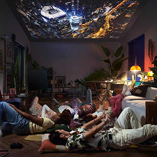 Samsung The Freestyle Projector, Up to 100" Screen, Smart TV, 360 Degree Sound (SP-LSP3BLAXZA) Bundle with 2YR CPS Protection Pack and Deco Gear HDMI Cable