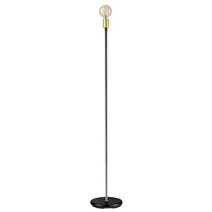 globe electric 12938 57″ floor lamp, black, satin finish, exposed gold socket, in-line on/off rocker switch, floor lamp for bedroom, floor lamp for living room, home improvement