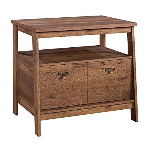 Sauder Trestle 1-Drawer Lateral File Cabinet in Vintage Oak, Vintage Oak Finish