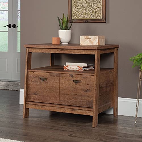 Sauder Trestle 1-Drawer Lateral File Cabinet in Vintage Oak, Vintage Oak Finish