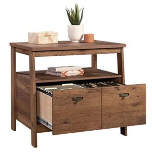 Sauder Trestle 1-Drawer Lateral File Cabinet in Vintage Oak, Vintage Oak Finish