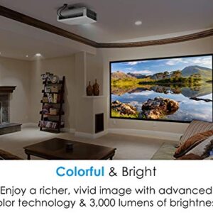 Optoma UHD60 True 4K UHD Projector, Bright 3000 Lumens, Entertainment and Movies, Rec.2020 with DCI-P3 for Wide Color Gamut, HDMI 2.0 and HDR10, WHITE