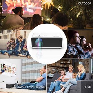 Mini Projector, SMONET 1080P Portable Movie Projector Outdoor Home Video TV LED Projector Compatible with TV Stick Laptops PC PS5 HDMI USB