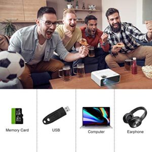 Mini Projector, SMONET 1080P Portable Movie Projector Outdoor Home Video TV LED Projector Compatible with TV Stick Laptops PC PS5 HDMI USB