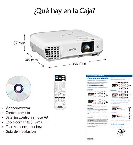 Epson PowerLite W39 LCD Projector - 16:10