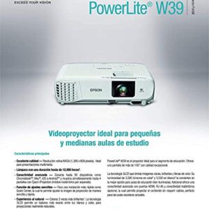 Epson PowerLite W39 LCD Projector - 16:10