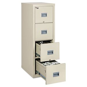 fireking 4p1825cpa patriot insulated four-drawer fire file, 17-3/4w x 25d x 52-3/4h, parchment