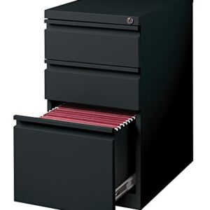 Hirsh Industries 3 Drawer Mobile File Cabinet File in Black