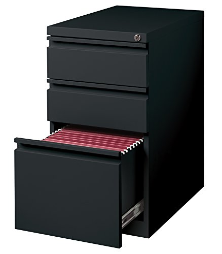 Hirsh Industries 3 Drawer Mobile File Cabinet File in Black