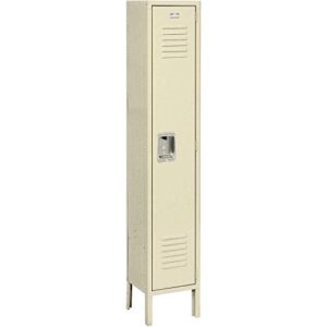 Single Tier Locker, 12x12x60, 1 Door Ready To Assemble, Tan