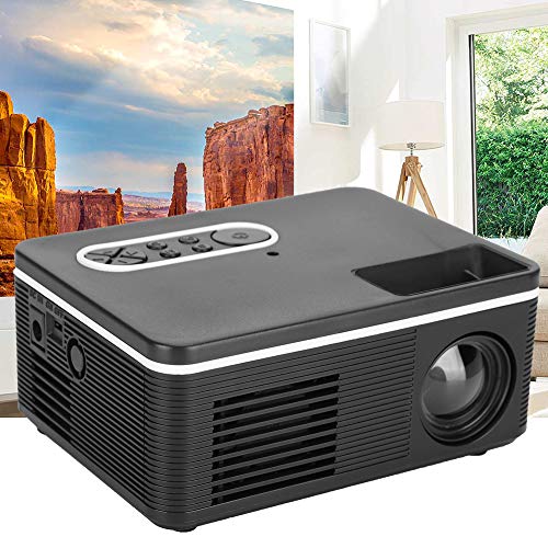 1080p Full HD Projector, Mini Domestic Projector LED Portable Minitype Support for Computer,Laptop,USB,HDMI,VGA-Home,Office,Outdoor Entertainment(US)