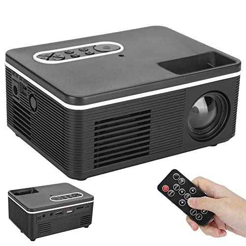 1080p Full HD Projector, Mini Domestic Projector LED Portable Minitype Support for Computer,Laptop,USB,HDMI,VGA-Home,Office,Outdoor Entertainment(US)