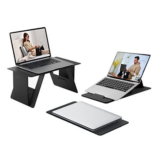 【𝟲-𝙞𝙣-𝟭 𝙋𝙤𝙧𝙩𝙖𝙗𝙡𝙚 𝘿𝙚𝙨𝙠】 iSwift Pi Lap Desk,Laptop Desk for Bed, Adjustable Laptop Stand for Home Office,Invisible Bed Table,[2022 Best Solution for Work from Home]