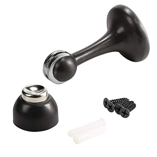 Rok Hardware Magnetic Door Stop Holder 3 Inches (Oil-Rubbed Bronze, 2 Pack)