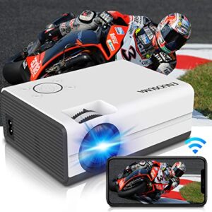 enuosuma wifi projector for outdoor movies – 2022 upgraded portable home video projector with synchronize smartphone screen, mini projector support 1080p, compatible with ios/android/hdmi/usb/av