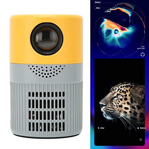 ciciglow Mini Projector, 1080P HD Projector,Outdoor Movie Projector, 30000 Hours Multimedia Home Theater Movie Projector,Compatible with HDMI,USB,AV,Laptop,DVD