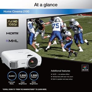 Epson Home Cinema 2100 1080p 3LCD projector