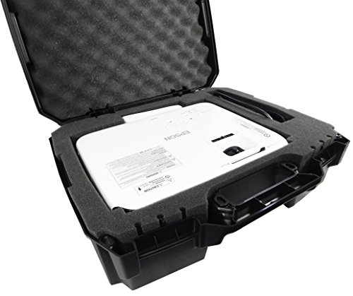 CASEMATIX Projector Travel Case with Customizable Foam Compatible with Epson PowerLite 1781W, V11H79602 and Other LCD Portable Projectors and Accessories - Includes Case Only for Home Theater Devices