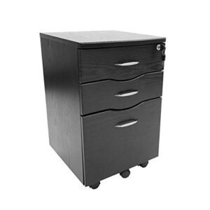 techni mobili rolling storage and file cabinet, espresso