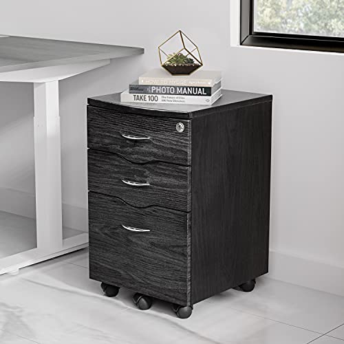 Techni Mobili Rolling Storage and File Cabinet, Espresso