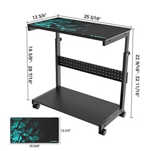 EUREKA ERGONOMIC Height Adjustable Mouse & Keyboard Tray Under Desk with Height Adjustable Computer Tower Stand for Home Office Gaming