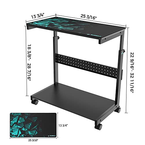 EUREKA ERGONOMIC Height Adjustable Mouse & Keyboard Tray Under Desk with Height Adjustable Computer Tower Stand for Home Office Gaming