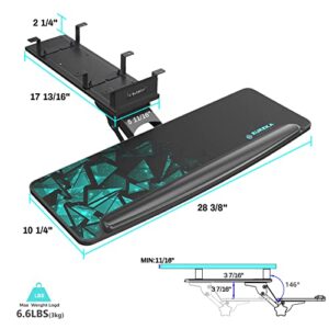 EUREKA ERGONOMIC Height Adjustable Mouse & Keyboard Tray Under Desk with Height Adjustable Computer Tower Stand for Home Office Gaming