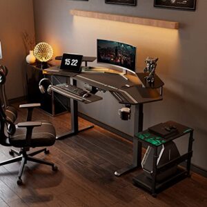 EUREKA ERGONOMIC Height Adjustable Mouse & Keyboard Tray Under Desk with Height Adjustable Computer Tower Stand for Home Office Gaming