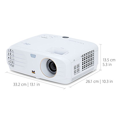 ViewSonic True 4K Projector with 3500 Lumens HDR Support and Dual HDMI for Home Theater Day and Night, Stream Netflix with Dongle (PX747-4K)